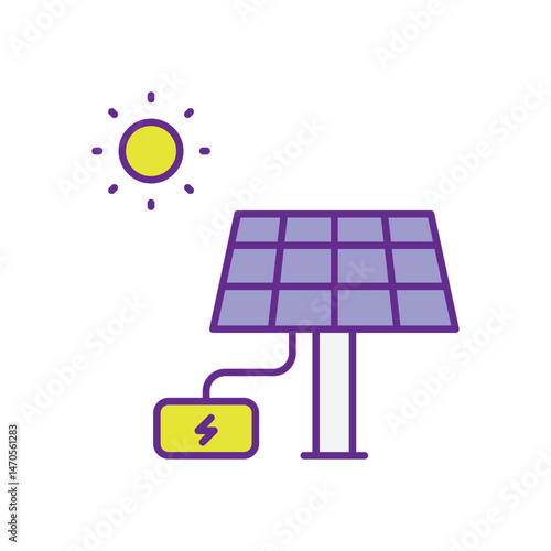 Solar Cell Icon vector stock illustration