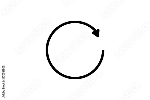 Obraz na plátně black refresh button icon png transparent background