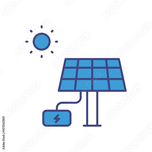 Solar Cell Icon vector stock illustration