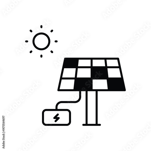 Solar Cell Icon vector stock illustration