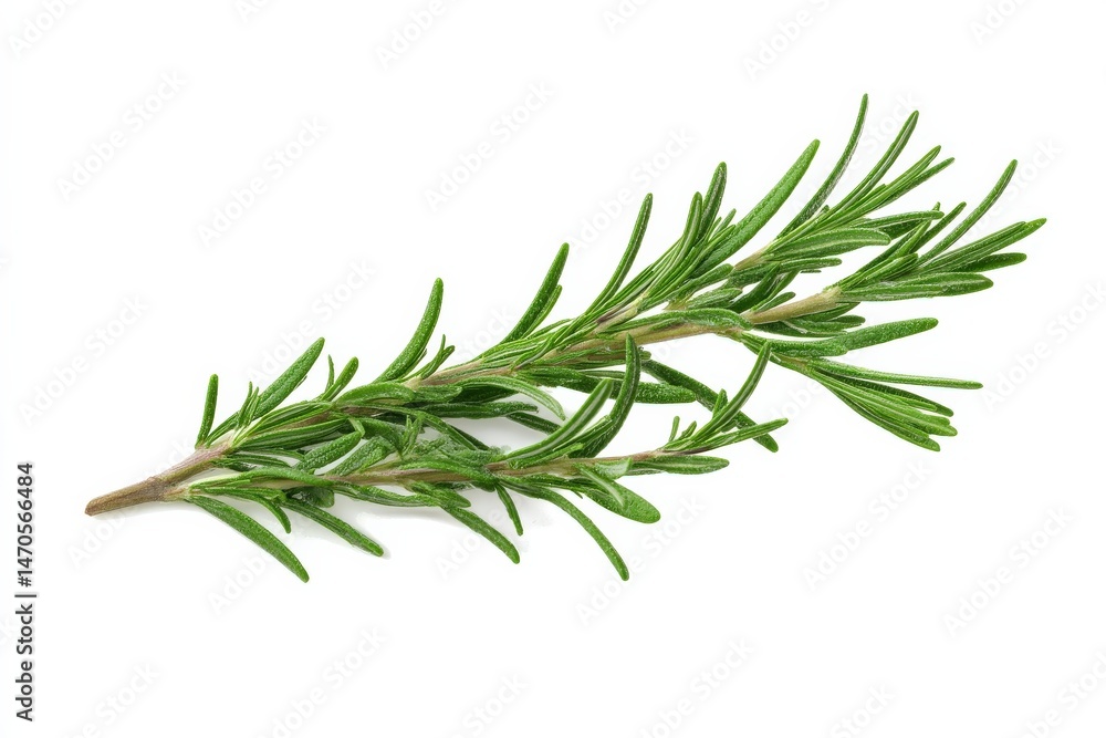 Fototapeta premium Fresh sprig of rosemary isolated on white.