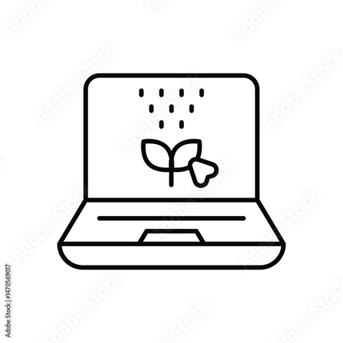 Online Control Icon vector stock illustration