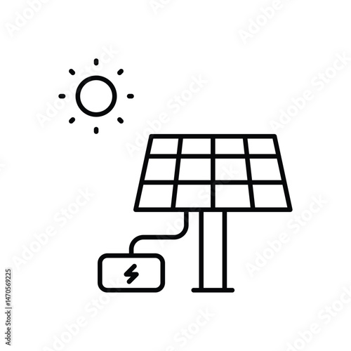 Solar Cell Icon vector stock illustration