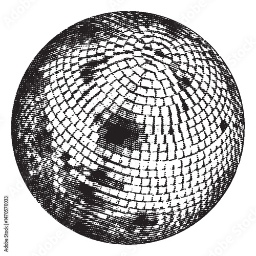 Disco ball isolated. Disco ball clipart. Mirrorball with lights.	
