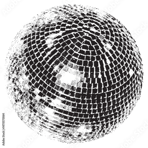 Disco ball isolated. Disco ball clipart. Mirrorball with lights.	
