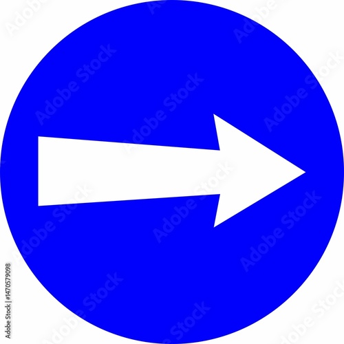 Free Download blue arrow sign - GFXLoad
