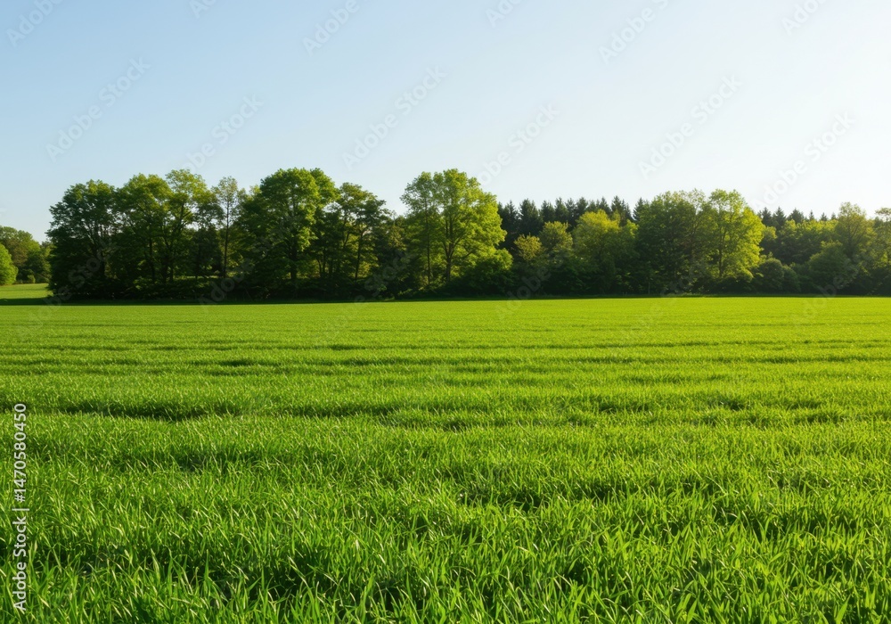 Obraz premium Green field landscape scenery image