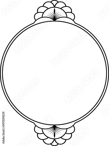 vector frames black on a white background, vintage