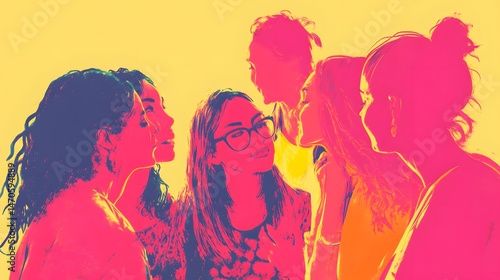 Group of women gathered around a friend giving her advice and support