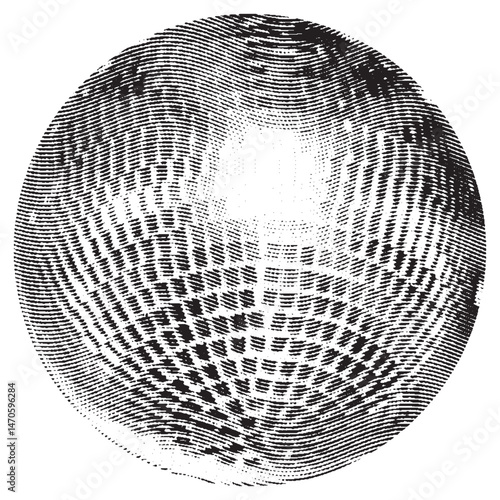 Disco ball isolated. Disco ball clipart. Mirrorball with lights.	
