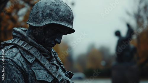 Wallpaper Mural A panoramic, black and white shot. Silhouettes of men in coats walk away on a frosty, backlit path, their long shadows creating a somber and mysterious atmosphere Torontodigital.ca