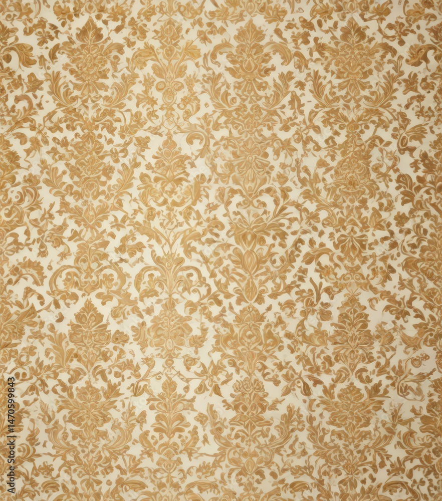 Intricate gold & cream damask pattern Elegant, seamless wallpaper design , texture, decor, repeating Intricate gold & cream damask pattern Elegant, seamless wallpaper design , texture, decor, repeating