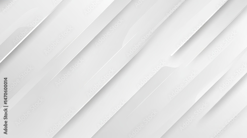 Obraz premium Abstract Composition of White Geometric Shapes
