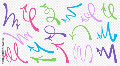 arrow marker graffiti style element set