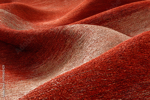 Wallpaper Mural Crimson Textile: A textured and flowing crimson textile showcases the artistry and softness, evoking tactile sensations and visual depth. Torontodigital.ca