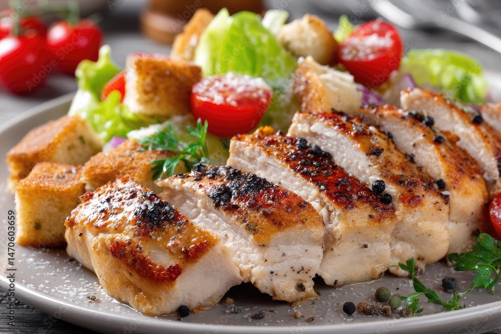 Grilled Chicken Caesar Salad. Grilled Chicken Caesar Salad.