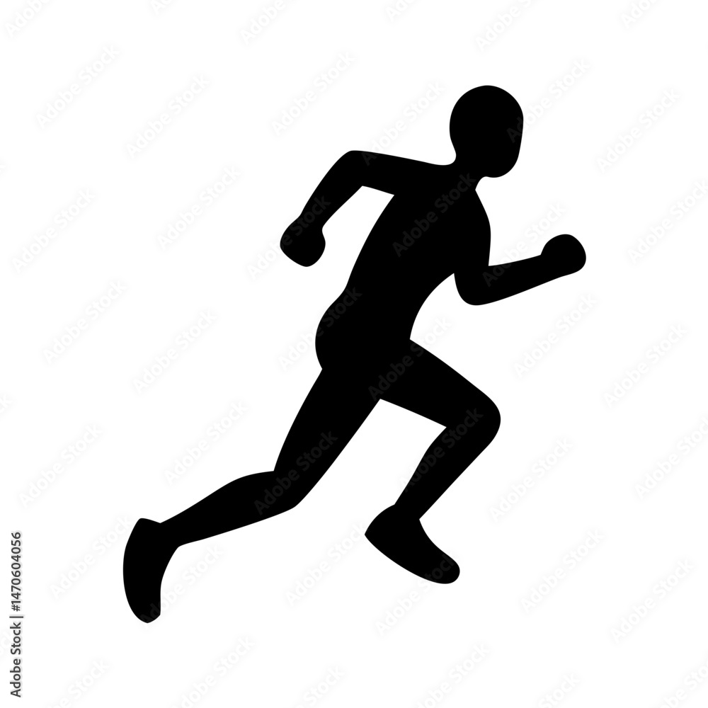 Running Silhouette Icon Running Silhouette Icon