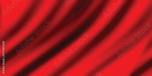 Elegant red fabric background with soft waves suitable for luxurious or theatrical designs