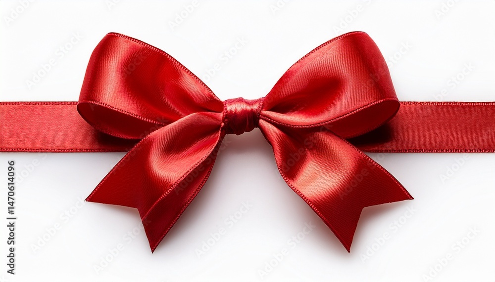 Fototapeta premium red bow isolated on white background