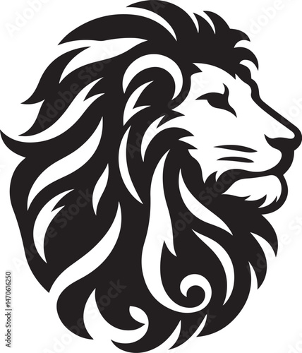 Wallpaper Mural Lion head mascot silhouette icon, vector art logo icon, lion silhouette icon illustration design template isolated on a white background Torontodigital.ca