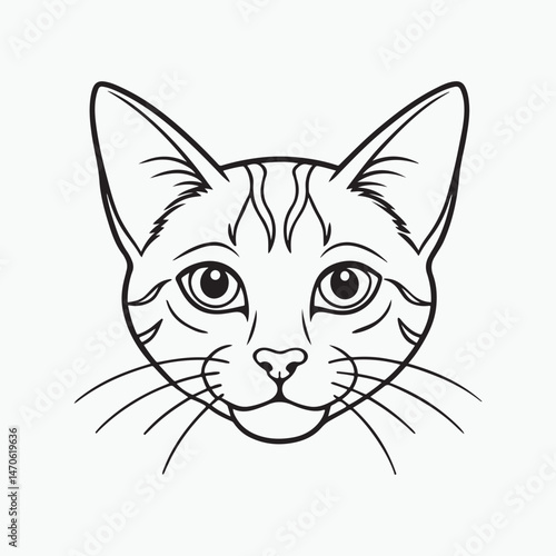 domestic shorthair cat Vector Art illustration