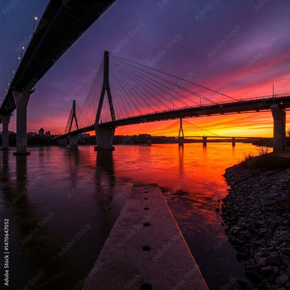 Obraz premium bridge at night