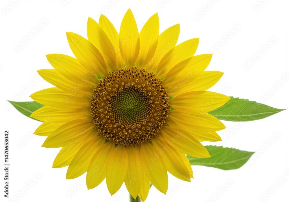 Fototapeta premium Isolated sunflower blossom close up