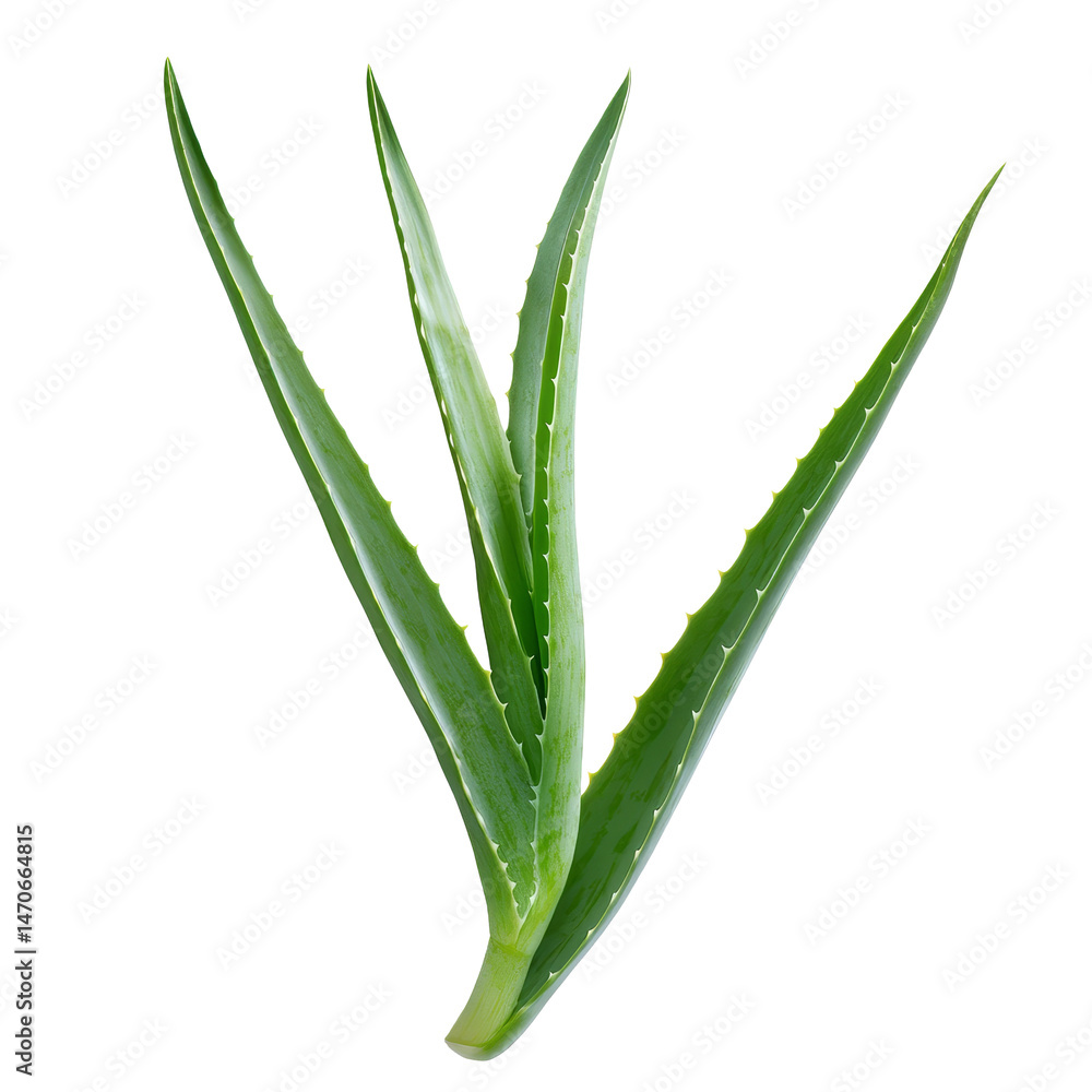 Aloe vera leaves casting delicate shadows on a transparent background in a serene natural arrangement, Aloe vera leaves with shadow over transparent background Clipping path included Aloe vera leaves casting delicate shadows on a transparent background in a serene natural arrangement, Aloe vera leaves with shadow over transparent background Clipping path included