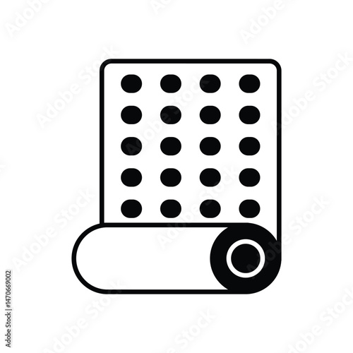 Yoga Mat vector icons stock illustration