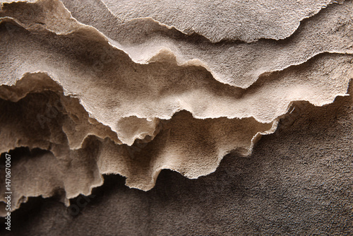 Wallpaper Mural Abstract Paper Layers: A close-up study of layered paper, showcasing textures, shapes, and the inherent elegance of handmade craftsmanship. Torontodigital.ca