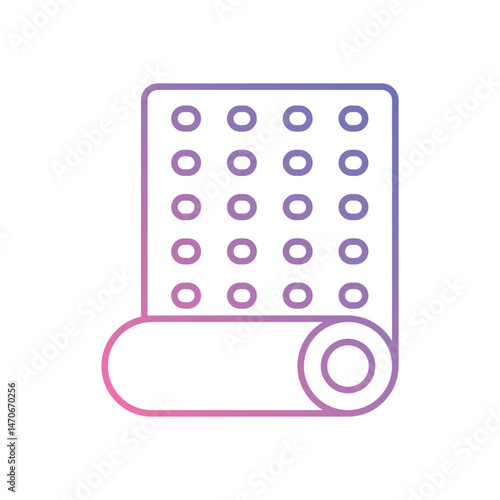 Yoga Mat vector icons stock illustration
