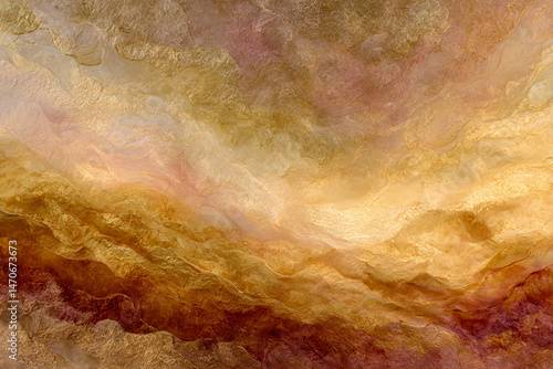 Wallpaper Mural Abstract Earth Tones: Capturing the textures and hues of the earth, this image presents a flowing panorama of golden, earthy tones, evoking a sense of natural beauty and artistic expression. Torontodigital.ca