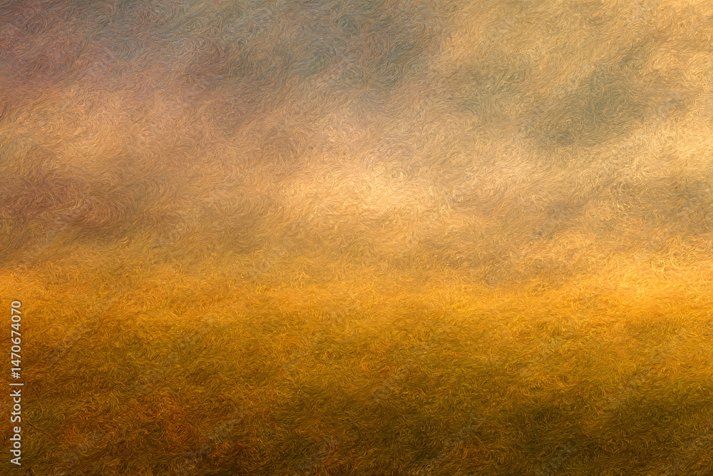 custom made wallpaper toronto digitalGolden Field Under the Sky: An evocative landscape displays a rich, textured field under an expansive sky with soft hues of orange, gold, and hints of blue.