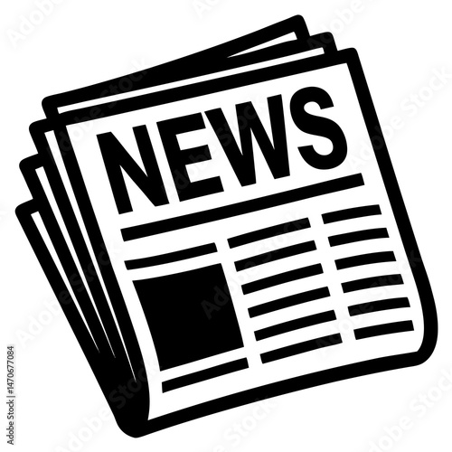 news newspaper news. flat-style-news-and-newspaper-icon--front-page. Editable design icon of news.Newspaper line icon, outline vector sign, linear pictogram isolated on white. News symbol.