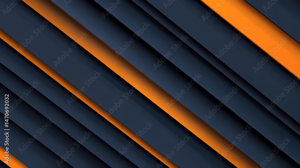 Obraz premium Abstract Diagonal Lines Dark Blue and Orange Gradient Background