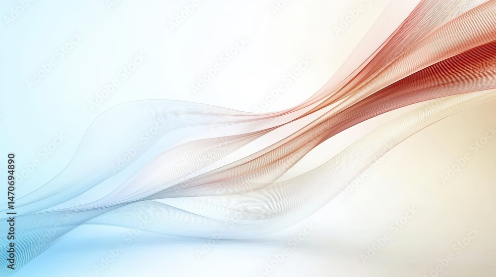 Elegant Abstract Waves of Blue and Red Flowing Across a Soft Gradient Background Elegant Abstract Waves of Blue and Red Flowing Across a Soft Gradient Background