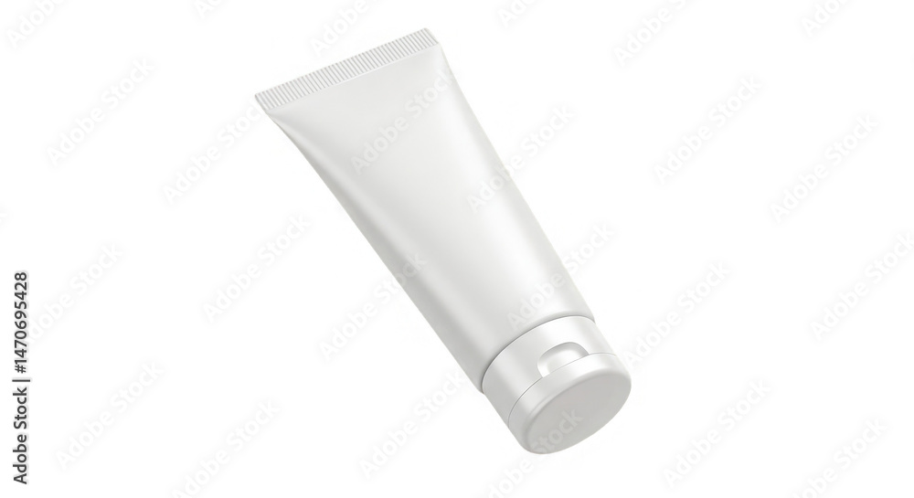 Sleek white tube against a dark backdrop Sleek white tube against a dark backdrop