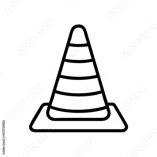 Construction Barrier Marking Off a Work Zone for Safety and Security
