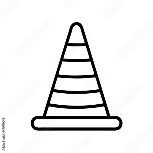 Construction Barrier Marking Off a Work Zone for Safety and Security