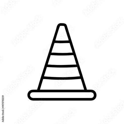 Construction Barrier Marking Off a Work Zone for Safety and Security