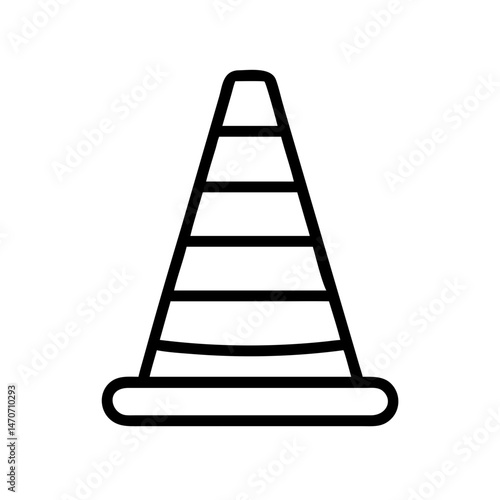 Construction Barrier Marking Off a Work Zone for Safety and Security