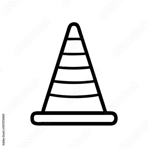 Construction Barrier Marking Off a Work Zone for Safety and Security