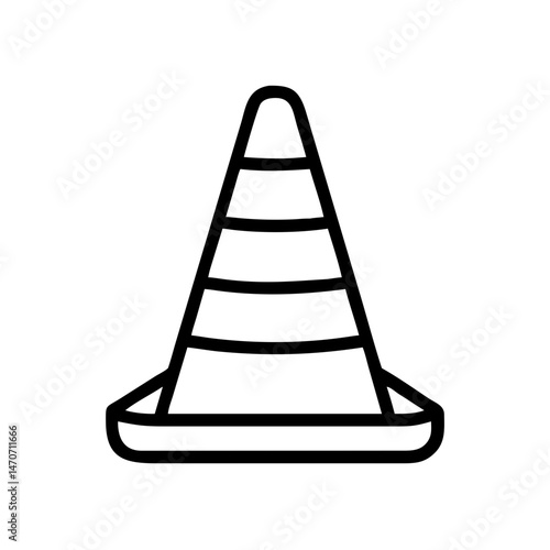 Construction Barrier Marking Off a Work Zone for Safety and Security