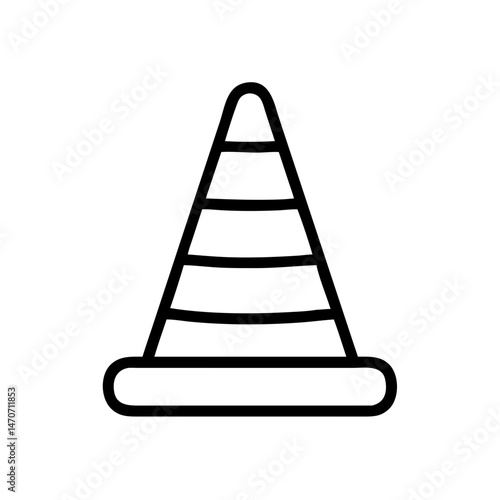 Construction Barrier Marking Off a Work Zone for Safety and Security