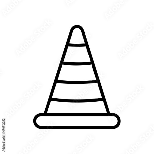 Construction Barrier Marking Off a Work Zone for Safety and Security
