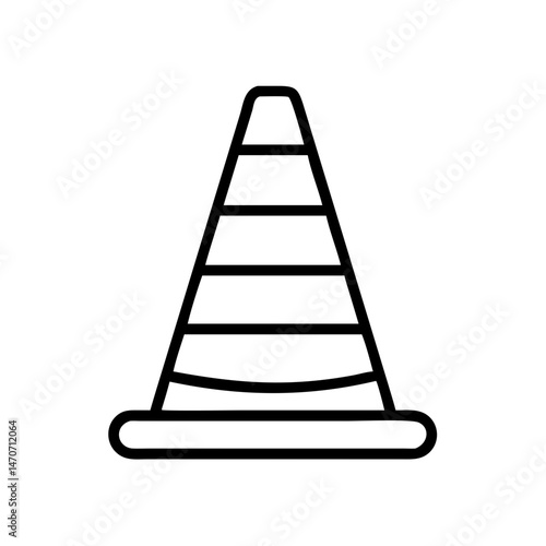 Construction Barrier Marking Off a Work Zone for Safety and Security