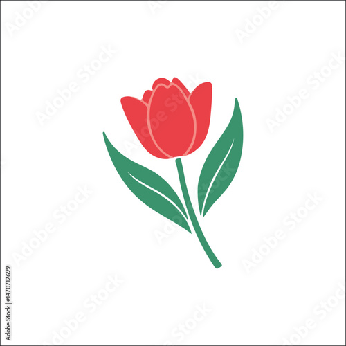 tulip,flower,red modern flat vector for romantic decoration design vector graphic for valentine theme