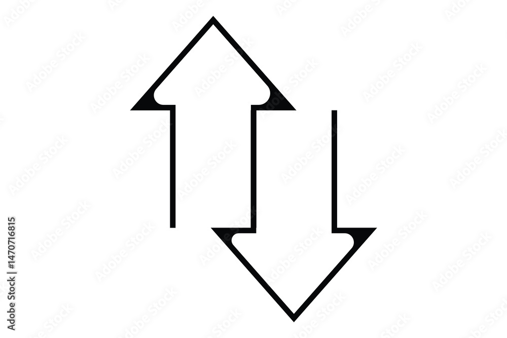 two and double way direction arrow icon, vector arrow icon. two and double way direction arrow icon, vector arrow icon.