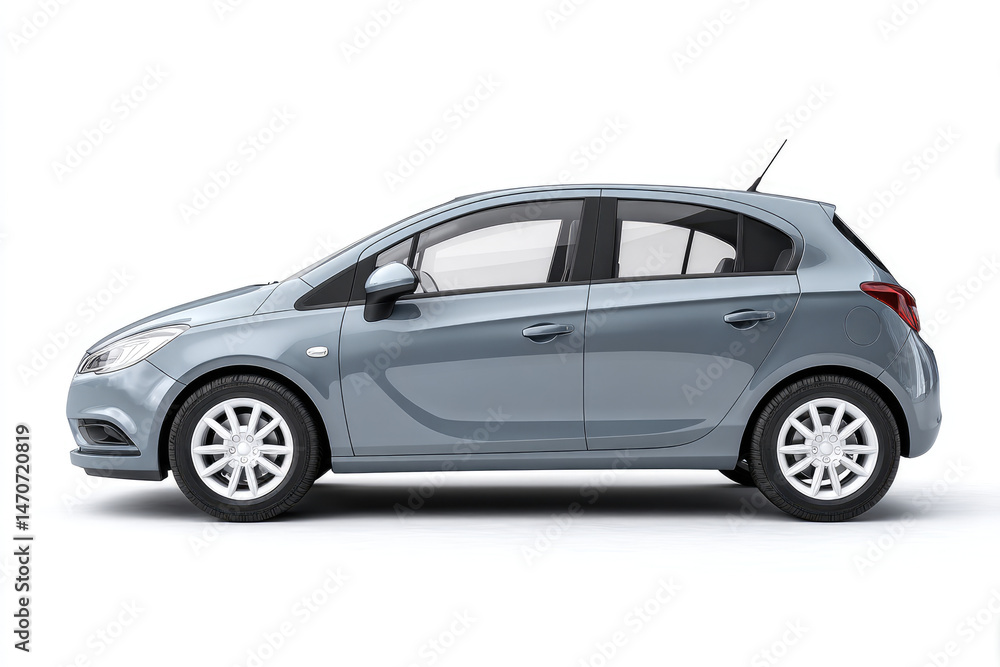 Light gray car profile view