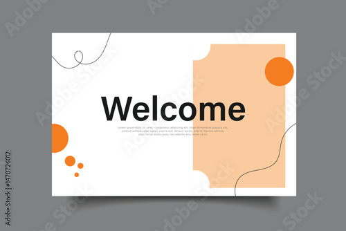 welcome greeting card template design